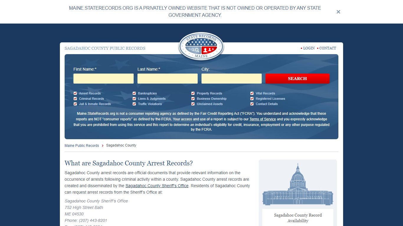 SAGADAHOC COUNTY PUBLIC RECORDS - StateRecords.org